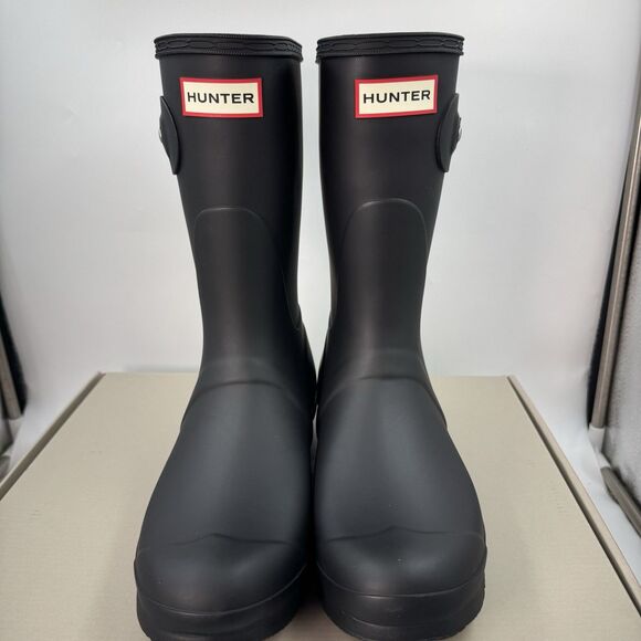 Hunter Women's Original Short Boot Black Matte US 9 Waterproof, Rain Boot New - Picture 3 of 16